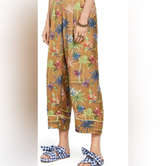 Scotch & Soda NWOT Tropical Print Wide Leg Trouser Pant - Picture 2 of 16